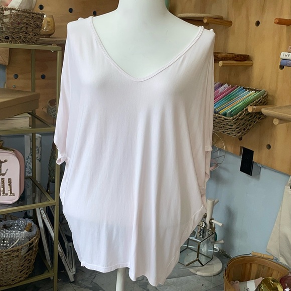 Michael Stars Pink Oversized Tee - Picture 1 of 5